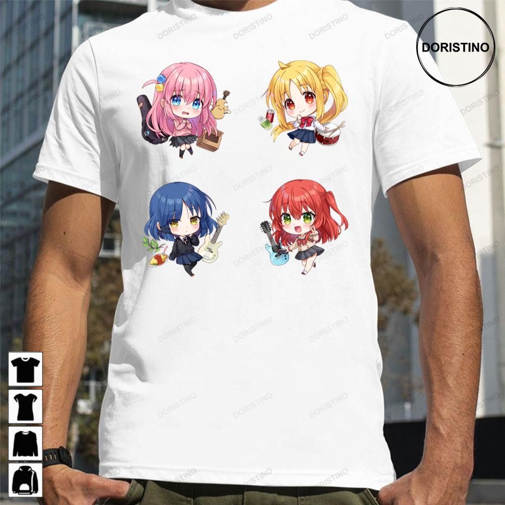 Chibi Hitori Gotoh Kita Ikuyo Nijika Ijichi Ryо̄ Yamada Bocchi The Rock Awesome Shirts